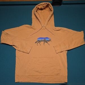 Patagonia Women's Organic Cotton Regular Fit Size Large Orange Wolf Hoodie